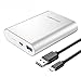 Quick Charge Power Bank + Double Sided Micro Cable, BlitzWolf Qualcomm 10400mAh QC2.0 Phone Fast Charging Battery 5V 9V 12V Input/Output 0.66ft Cord for Samsung Galaxy S5 S6 Edge, Note 5 Edge