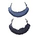 ChelseachicNYC Fringe End Wide Denim Blue Jean Choker Necklace