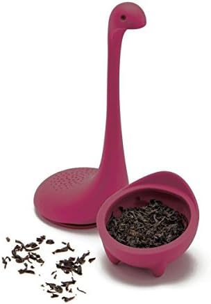 Taygate Baby Nessie Loose Leaf Tea Infuser with Long Handle Neck &amp; Cute Ball Body the Loch Ness Monster Silicone Tea Strainer &amp; Steeper Ideal Couples Gift (Purple)