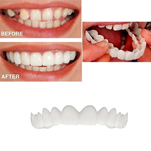 Whitening Denture Teeth Cosmetic Upper Veneer Temporary Smile Dental Care