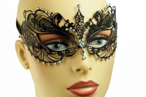 NEW Swan Princess Venetian Design Laser Cut Masquerade Mask - Cleanly Detailed w/ Gems