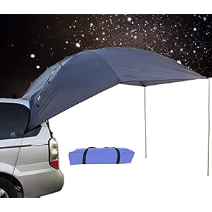Inlovearts Tente Extérieure De Neige Et De Pluie De Voiture, Camping En Plein Air, Tente De Camping-car Familial, Tente à Hayon Côté Voiture, Tente De Voiture De Tente D’ombre 350 * 240 * 105cm
