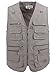 LUSI MADAM Men's Poplin Outdoors Travel Sports Multi-Pockets Work Fishing Vest 2X-Large Coffee