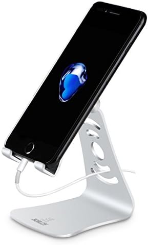 Multi-Angle Phone Stand Advanced Aluminum Stand Adjustable Phone Stand With Rubber Protection For iPhone 7 6 6s plus 5 5S Samsung Galaxy S6 Edge S5 Note 4 3 Sony Smartphones Tablets- Silver