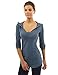 PattyBoutik Women's Hoodie Curve Hem Tunic Top