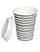 100 Paper Hot Cups With Lids -12 Oz Stylish Designer Look Disposable Thick Paper Coffee Cup in Gray Spotty Design - Best Quality Guaranteed by Little Beans Coffee Co.