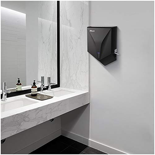 PLUSSEN Premium Commercial Automatic High Speed Hand Dryers for Bathrooms with Two Hot Air Outlet, Fast Drying in 10 Seconds, ABS Compact Electric Hand Dryer Blower - Thumbnail 3