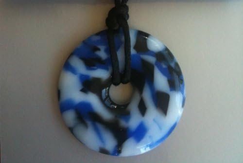 Teething Bling Pendant Necklace - Blue Camouflage