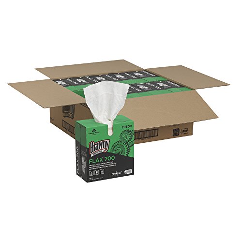 Brawny Industrial FLAX 700 Medium Duty Cloths by GP PRO (Georgia-Pacific), 29609, 9" W x 16.5" L, White, 940 Count (Case of 10 Boxes, 94 Cloths Per Box)