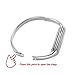 EloBeth Compatible with Fitbit Flex 2 Bands Fashion, Silver-Small, Size No Size