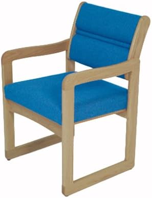Wooden Mallet Sled-Base Valley Guest Chair Light Oak Charcoal Grey