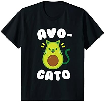 Kids Avogato - Avocado Cat - Funny Avocado Shirts 10 Black