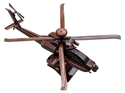 wooden apache helicopter model