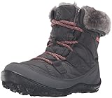 Columbia Girls' Youth Minx Shorty Omni-Heat Waterproof-K Snow Boot, Shark/Melonade, 5 M US Big Kid