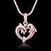 Fashion Charm Women Rose Gold Pendant Zircon Necklace (Dolphin)