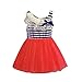 Baby Special Dresses, LOVELYIVA Kids Baby Girls Stripe Summer Sleeveless Clothing Bowknot Princess Party Dress Kids Clothes (2-3T, Watermelon Red)