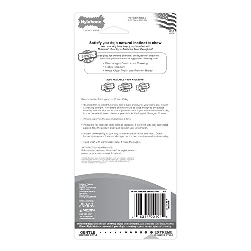 Nylabone Dura Chew Flavored Bone Dog Chew Toy, Giant/Large - Original Bone