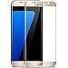 Galaxy S7 Edge Screen Protector, Shinefuture Full Curved Coverage 3D Protector Corning 9H Tempered Glass Screen Protector Guard For Samsung Galaxy S7 Edge (Gold)