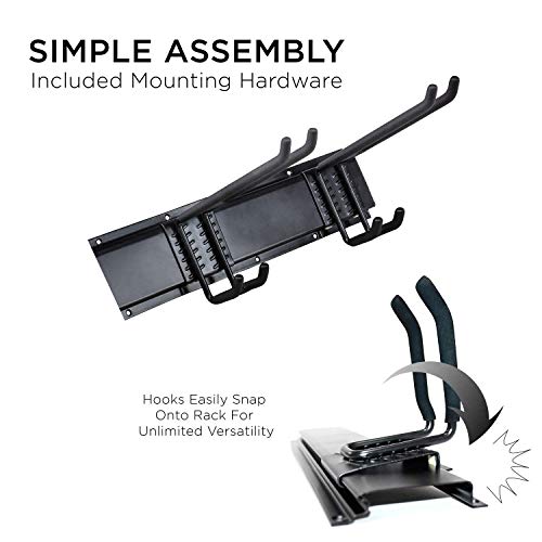 13PC Garage Organizer,64" Garage Hooks And Hangers Steel Tool Storage,Metal Utility Double Hooks,Heavy Duty for Organizing Power Tools,Laddy,Bulk Items,Wall Mount Tool Holder for Home Chair Ladder