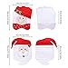 Santa Claus Hat Christmas Chair Back Covers Decorations, 2 Pcs Mr & Mrs. Santa Claus Chair Red Hat Dining Chair Slipcovers Set for Christmas Holiday Festival Party Home Kitchen Dining Room Décor