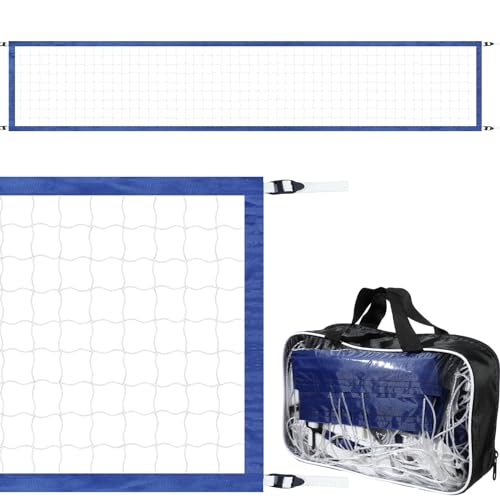 Photo 1 of ShinyRelief Pool Volleyball Net Replacement 15 x 2.95 ft Volleyball Net Outdoor Portable Volleyball Net for Backyard Swimming Pool Schoolyard Beach(Blue)