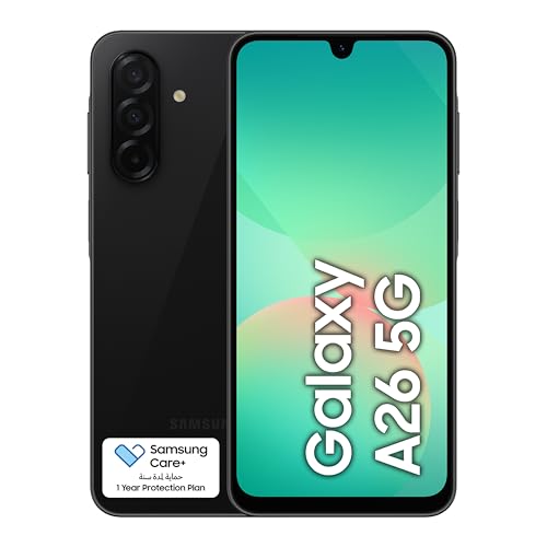 Samsung Galaxy A26 5G 6GB RAM 256GB Speicher Schwarz AI Handy 5.000mAh Akku Android 15 Smartphone ohne Simlock ohne Branding
