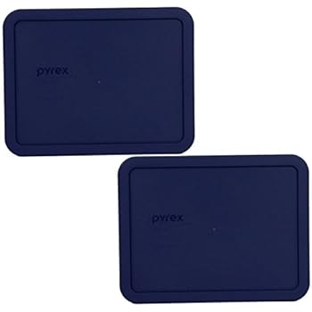 PYREX Blue 6-cup RECTANGULAR Plastic Cover 7211-PC (2 Pack)