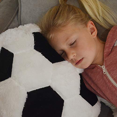 image for CatchStar Soccer Ball Pillow Fluffy Stuffed Soccer Plush Sports Ball T