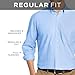 IZOD Men's Button Down Long Sleeve Stretch Performance Solid Shirt