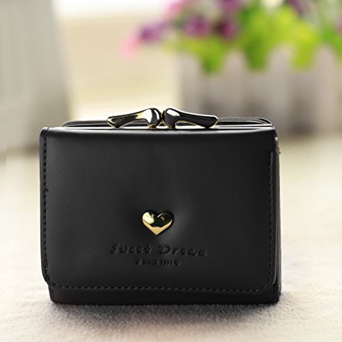 BaoLan Womens Wallet Small Kisslock Girl's Trifold Wallets Clutch Card