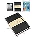Classic Notebooks Lined Hardcover 2 Pcs A5 Hardcover Faux Leather Notebooks Premium PU Leather 120 GSM Quality Thick Paper 5 x 8.25 Inches Journal Notebook for Work & School 2 Black