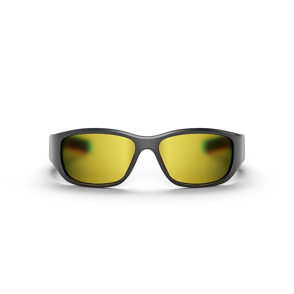 Photo 1 of Reebok Nitrous Smart Audio Sunglasses, Gold Mirror Polarized Lens, Unisex, HiFi Bluetooth Sport Glasses with UV Protection - Powered by Lucyd