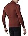 CLSL TM-T32-BR_Large Tesla Men's Thermal WinterGear Compression Baselayer Mock Long Sleeve T Shirts T32