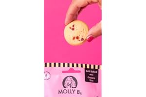 Molly Bz Food Bobadoodles - Burst of Boba in a Cookie - Snickerdoodle with Mini Strawberry Boba Flavor - Soft Baked - Gourmet Recipe - 12 Pack of cookies