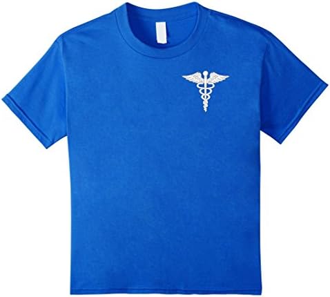 Kids Caduceus Symbol Logo Shirt 4 Royal Blue