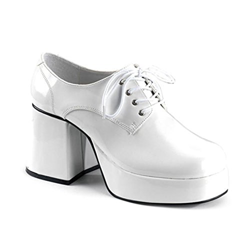 Funtasma by Pleaser Men's Jazz-02 Platform Oxford,Large,white pat