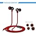 SoundPEATS in-Ear Earbud Headphones Noise Cancelling Earphones with Mic Smartphones (Dynamic Crystal Clear Sound, Metal Housing, Tangle Free Flat Cable, in-line Control) -Red