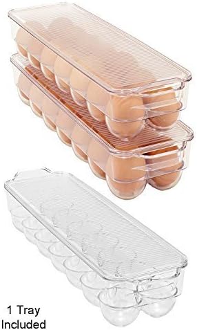 Kitchen Details Stackable Refrigerator and Freezer Storage Shelfs, Clear (Egg Crate) by Kitchen Details