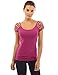 PattyBoutik Women's Scoop Neck Cut Out Short Sleeve Top