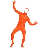 Aniler Men's and Women's Spandex Open Face Full Body Zentai Costume Bodysuit