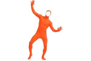 Aniler Men's and Women's Spandex Open Face Full Body Zentai Costume Bodysuit
