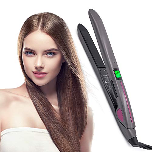 NAIYO Hair Straightening Irons Hair Professional Salon Hair Straightener Argan Oil Tourmaline Ceramic Titanium Straightening Flat Iron for Healthy Styling