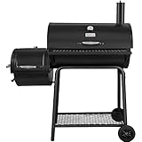 Royal Gourmet Charcoal Grill with Offset Smoker, 30'' L