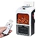 Minetom 450W Handy Plug In Space Heater with Touch Display Screen & Fireplace Flame Effect, Portable Electric Mini Room Heater as Seen on TV, Remote Control