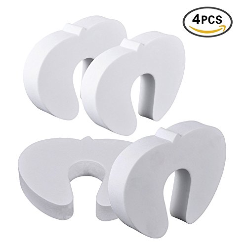 KINGLAKE 4Pcs Children Finger Pinch Protector Guard Foam Door Stoppers Cushion Kids Door Jammer Baby Finger Hand Safety Door Stop Guard