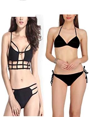 BoldnYoung Bikini Set for Swimming, Black, Combo of 2