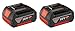 Bosch BAT620-2PK 18-volt Lithium-Ion 4.0 AH Battery with Digital Fuel Gauge, 2-Pack