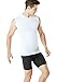 TSLA Men's (Pack of 1 or 3) Workout Muscle Tank Sleeveless Gym Training Active Workout Cool Dry Top Shirt, V Neck(muv06) - White, X-Large.