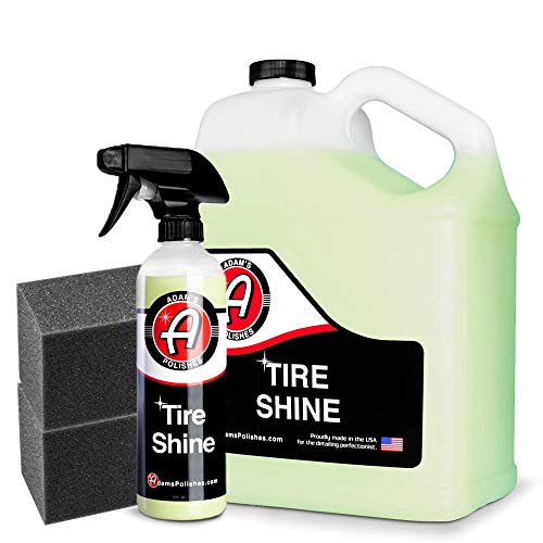 Adam's SiO2 Infused Tire Shine Plus 16oz Achieve a Lustrous, Dark