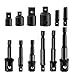 12pcs Drill Socket Adapter and Reducer Set, Extension Set Turns Power Drill Into High Speed Nut Driver. 1/4